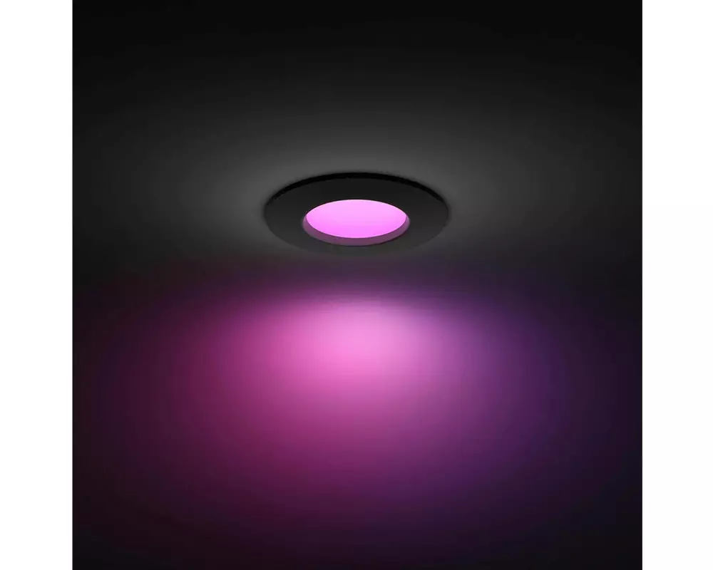 Philips Hue Deckenleuchte WCA Slim Recessed LED Spot S 3er, Schwarz