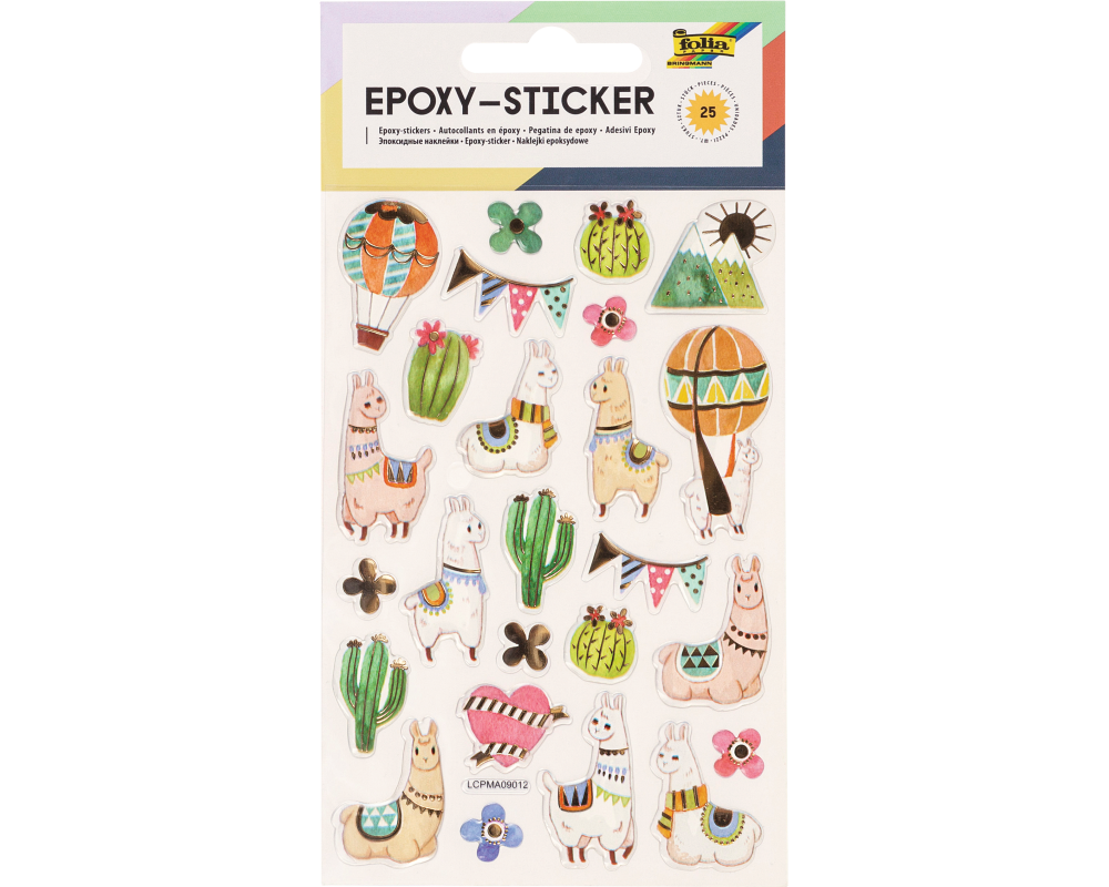 FOLIA Epoxy-Sticker 10x15cm 16303 Alpaca