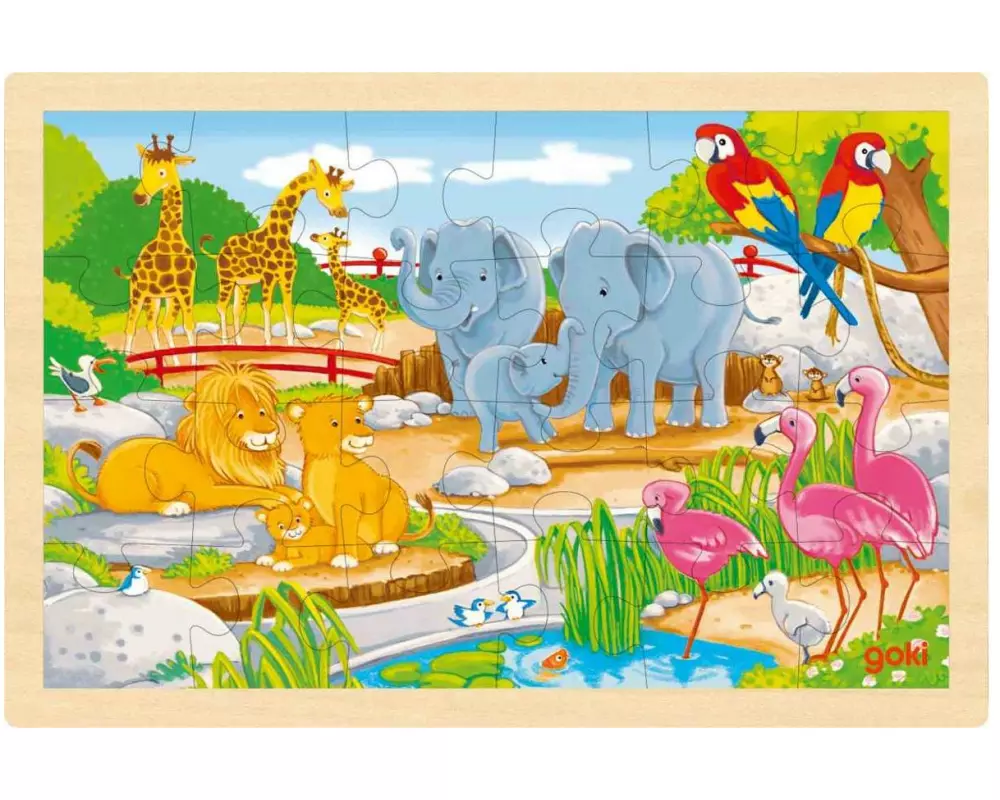 Goki Einlegepuzzle Bauernhof/Zoo 30 x 20 cm