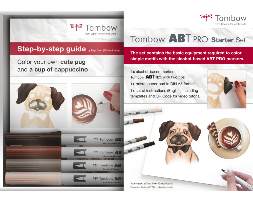 TOMBOW Starter Set ABT PRO ABTP-4P-MARK A5 Bristol Block
