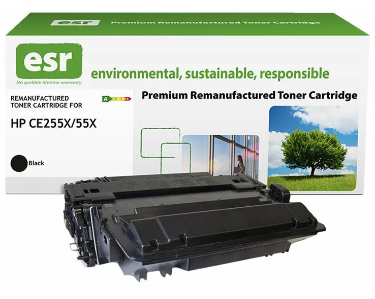 ESR Toner cartridge compatible with HP CE255X black Extra High Capacity remanufactured 24.000 pages