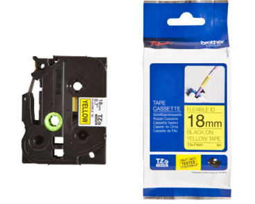 Brother Beschriftungsband TZe-FX641 Schwarz auf Gelb