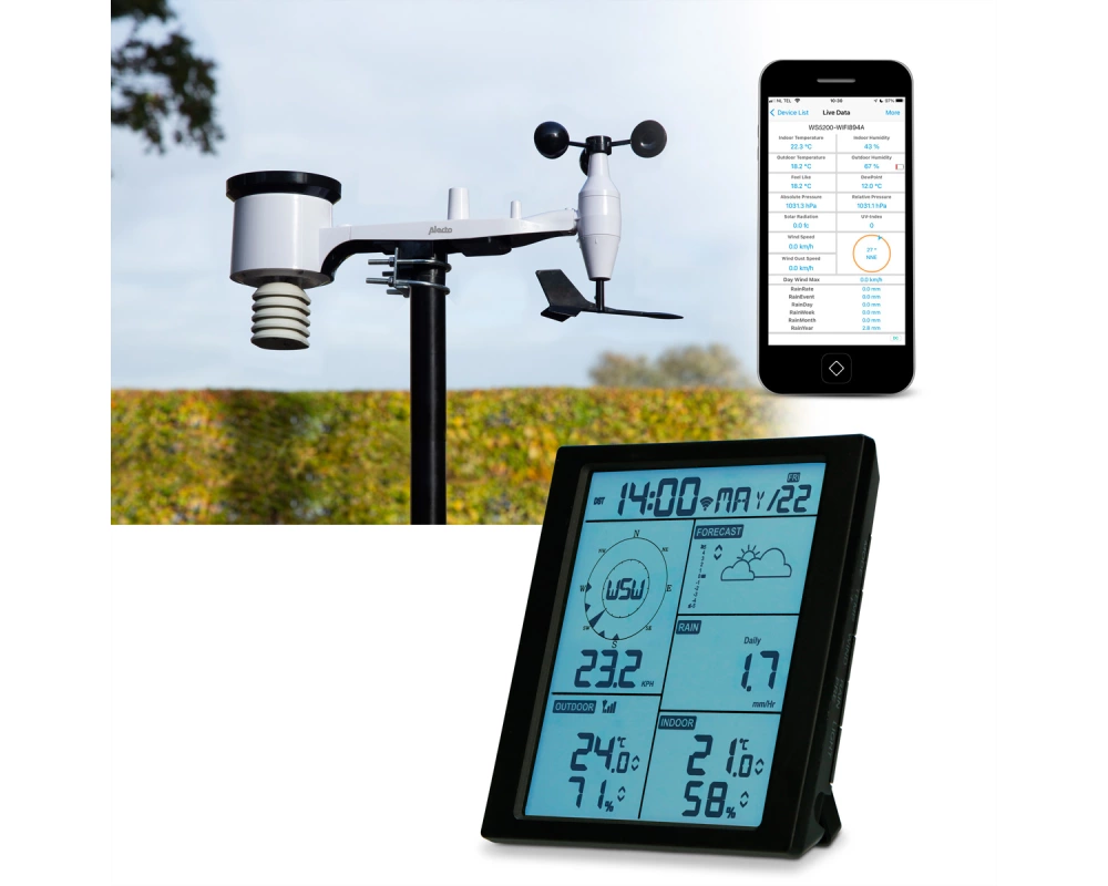 Alecto Wetterstation WS5200 6 in 1 WIFI mit App