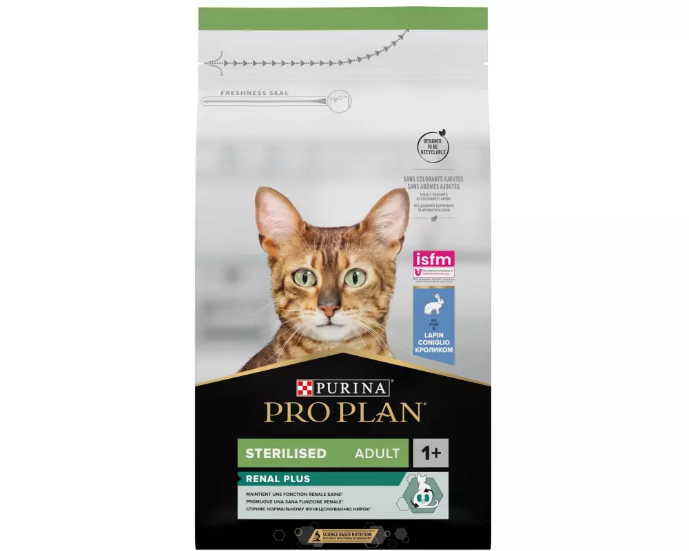 Purina Pro Plan Trockenfutter Steril. Renal Plus Adult mit Kaninchen 1.5 kg