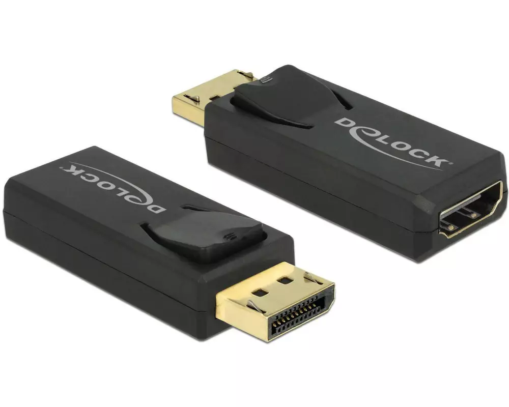 Delock Adapter Displayport - HDMI aktiv, 4K, schwarz