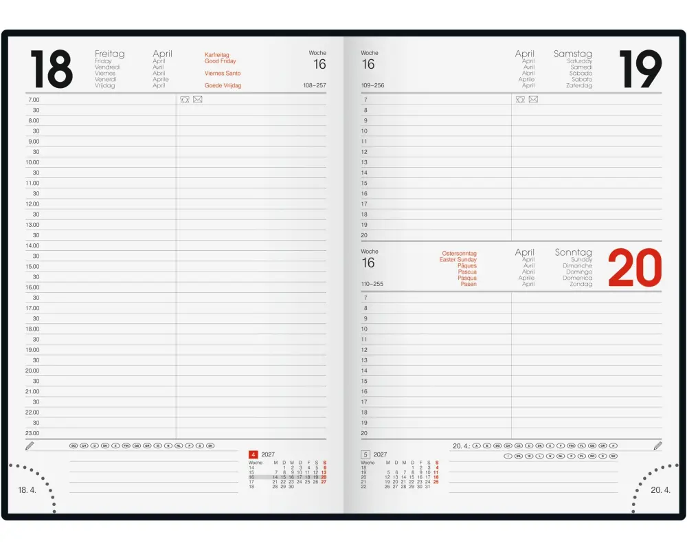 Stewo Geschäftsagenda 2027 Diary Square 1 T/S, Modell 795, Blau