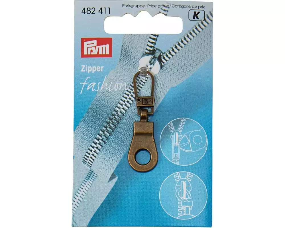 Prym Reissverschluss Fashion Zipper, mit Öse, Kupfer