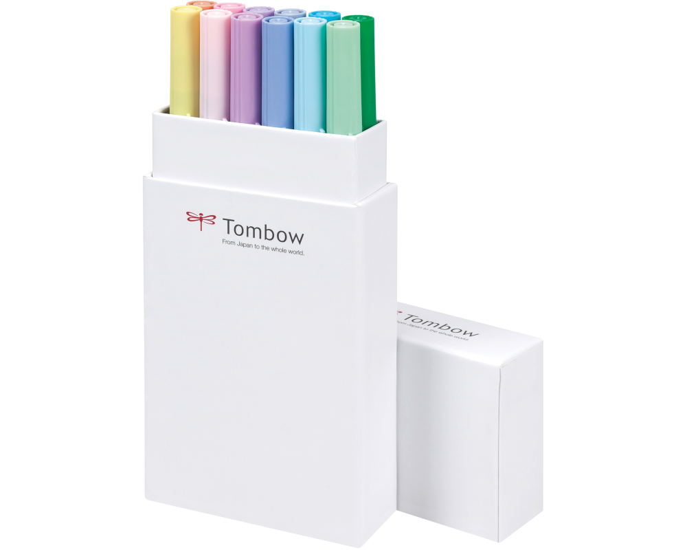 TOMBOW ABT Dual Brush Pen ABT-12P-2 12er Set Pastelltöne