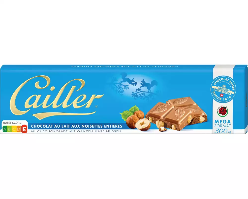Cailler Tafelschokolade Milch Haselnuss 300 g