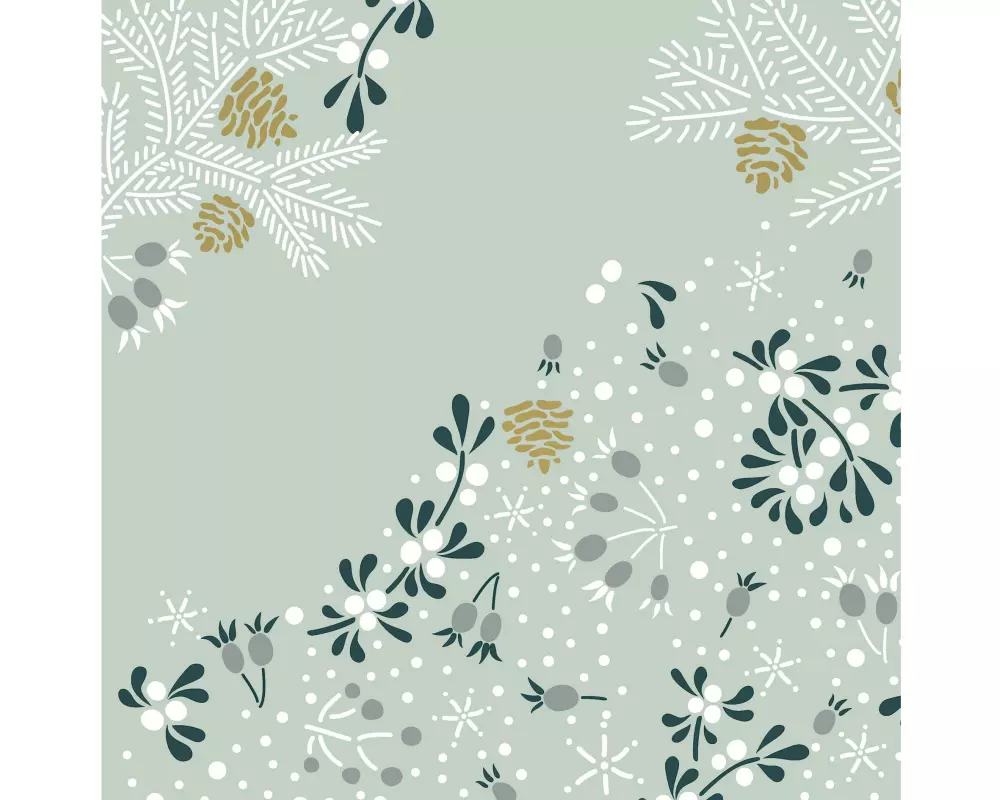 Paper + Design Weihnachtsservietten Frosty Floral 33 cm x 33 cm, 20 Stück