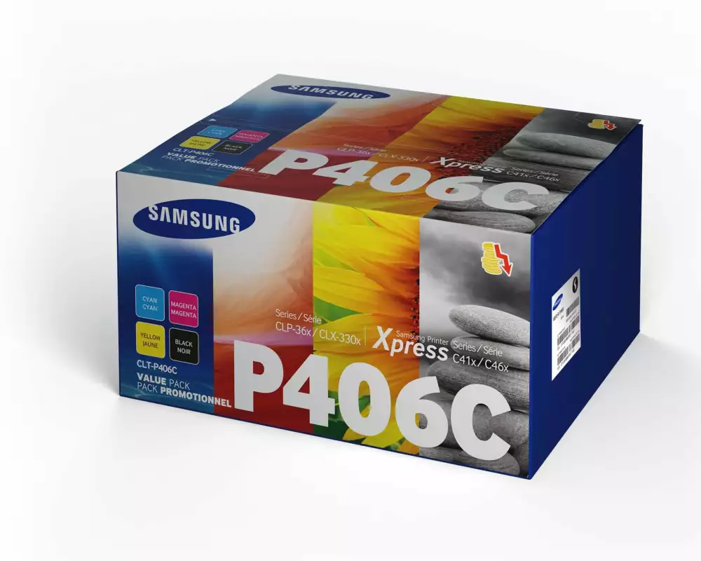 Samsung by HP Tonerset CLT-P406C / SU375A Black/Cyan/Magenta/Yellow