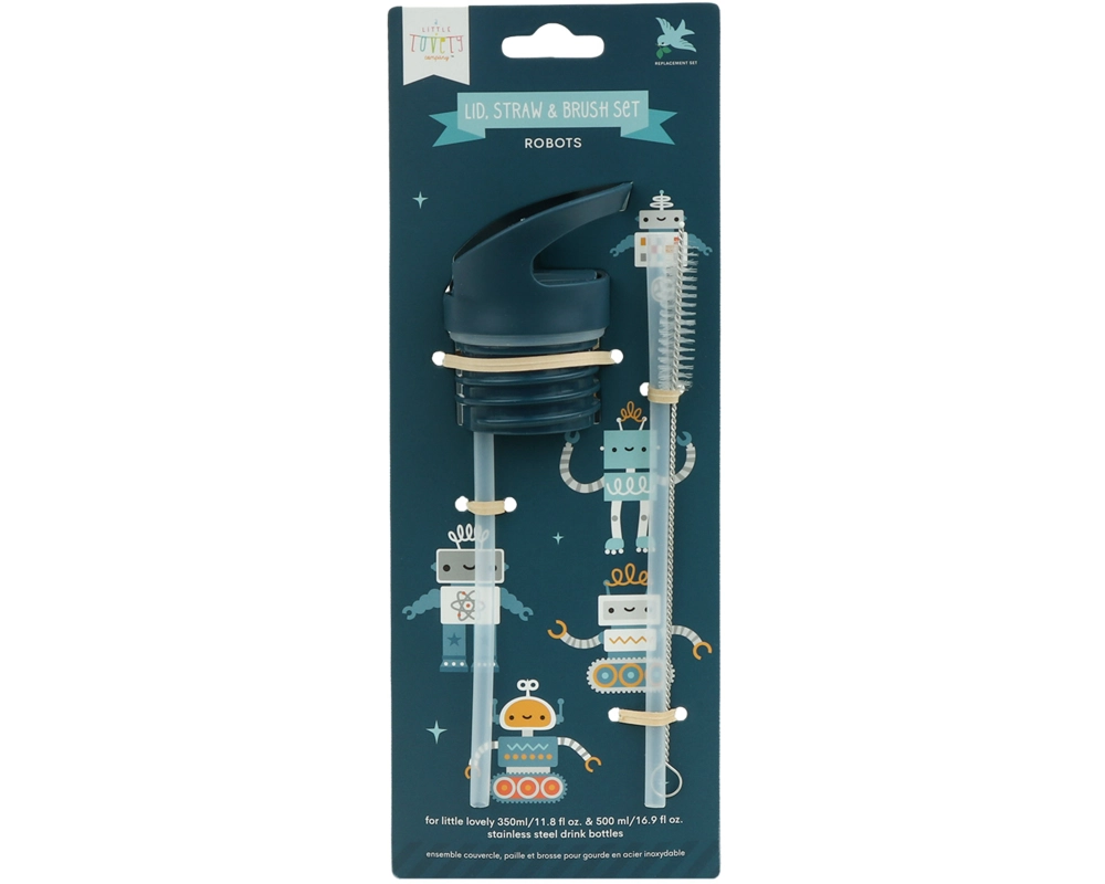 ALLC Set für Trinkflasche DBSSRE108 Deckel, Stohhalm, Bürste