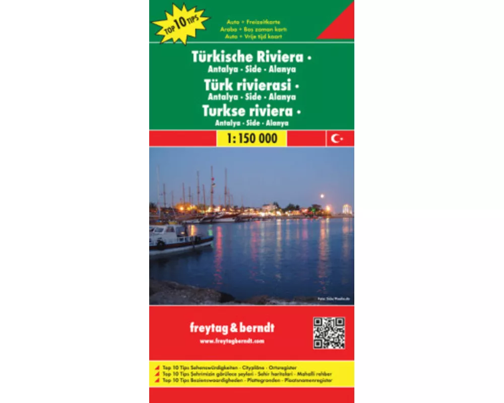 freytag & berndt Straßenkarte Türkische Riviera - Antalya - Side - Alanya 1:150.000