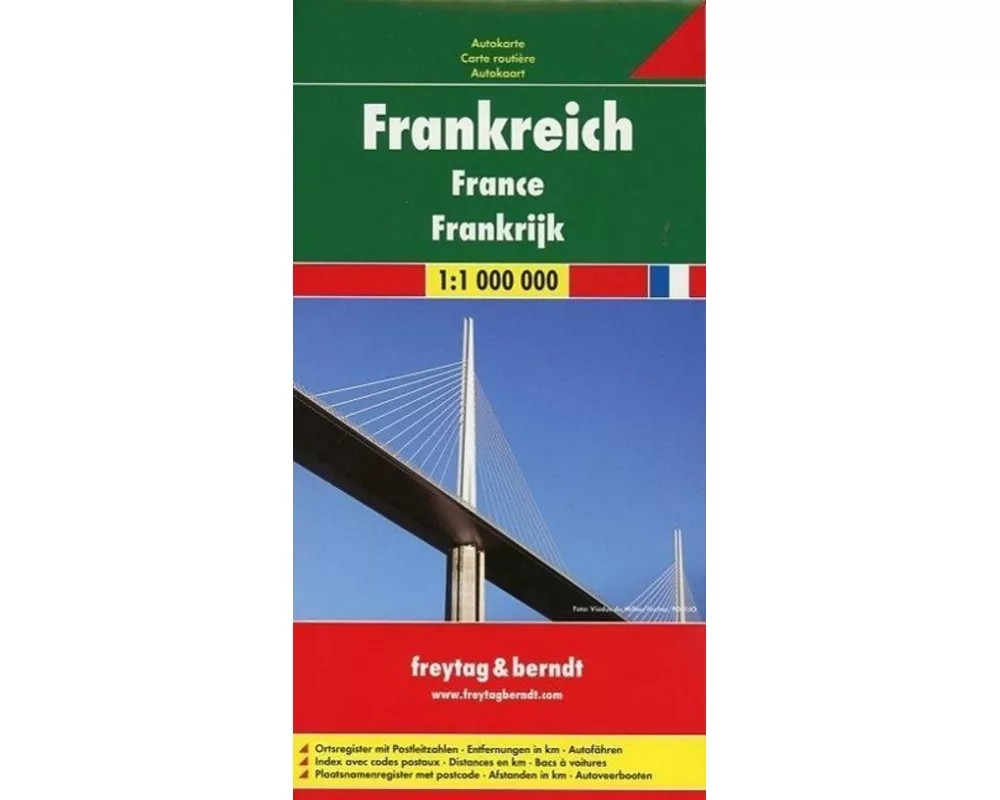 Frankreich, Autokarte 1:1.000.000, freytag & berndt