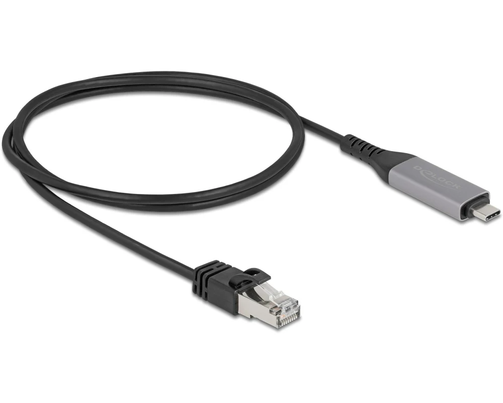 Delock USB LAN Kabel Kabelgebunden/LAN (RJ45)/USB Typ-C