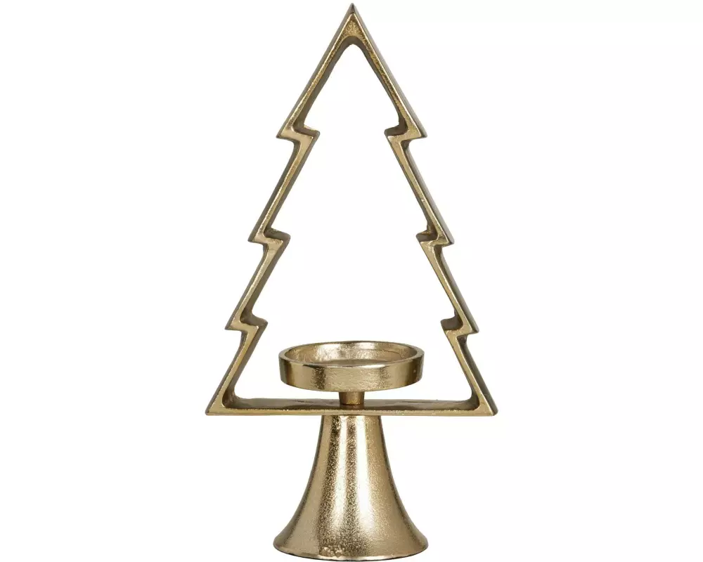 EGLO Weihnachtswindlicht Tanne Mukayle 34 cm, Gold