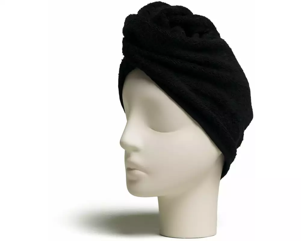 Möve Haarturban Homewear 27 x 67 cm, Schwarz