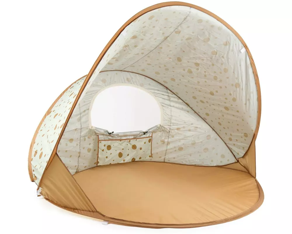 bieco Strandmuschel Dots beige caramel mix