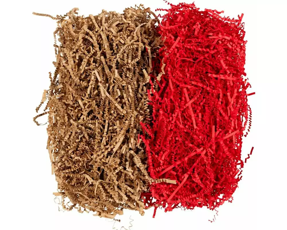 Creativ Company Papier-Füllmaterial 25-30 cm x 3 mm, 100g, Braun-Rot