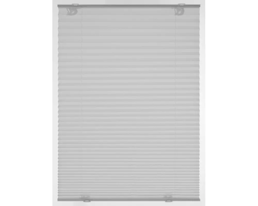 Gardinia Plissée Solo mit Saugnäpfen, blickdicht 60 x 130 cm, Grau