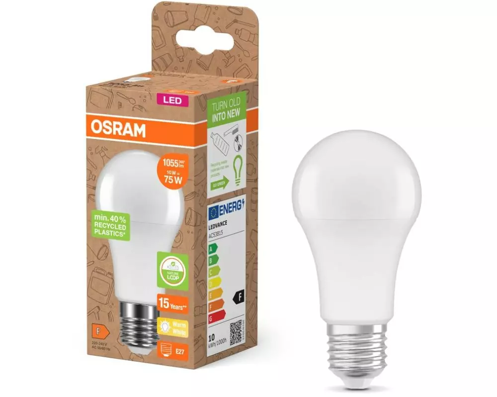 OSRAM LED PCR LAMPS WITH CLASSIC A 10W, E27, Warmweiss
