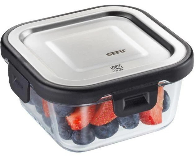 GEFU Vorratsbehälter Milo 0.3 l, Schwarz/Transparent