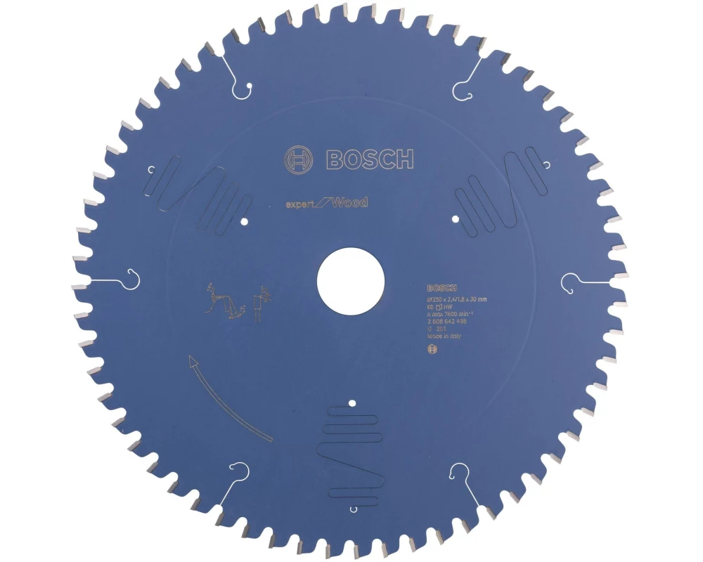 Bosch Professional Kreissägeblatt Expert for Wood, 250 x 30 x 2.4 mm, Z 60