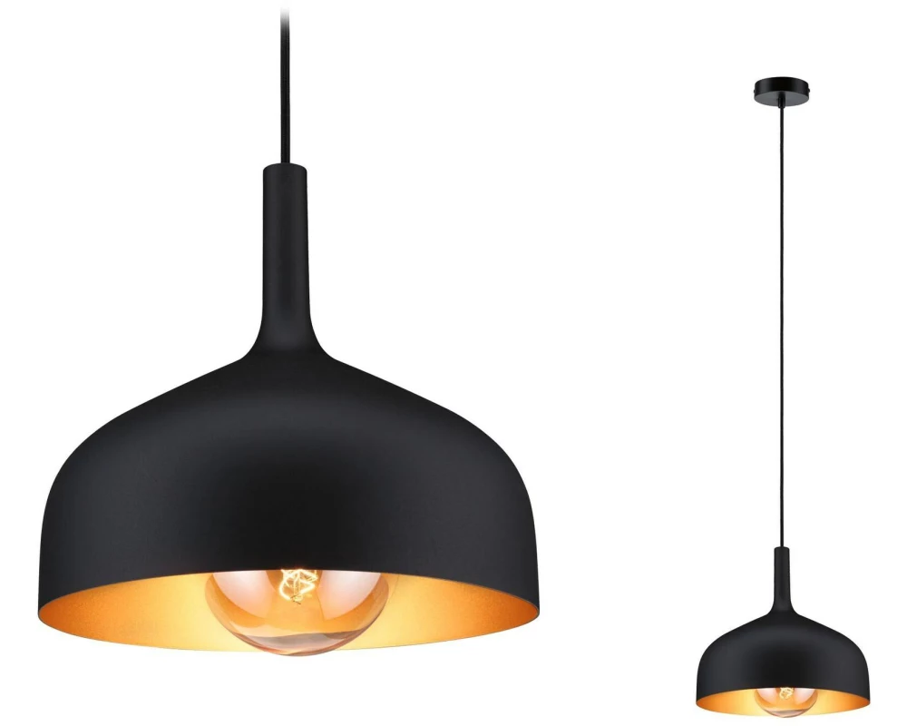 Paulmann Pendelleuchte Embla II E27 Schwarz Gold Metall Metall