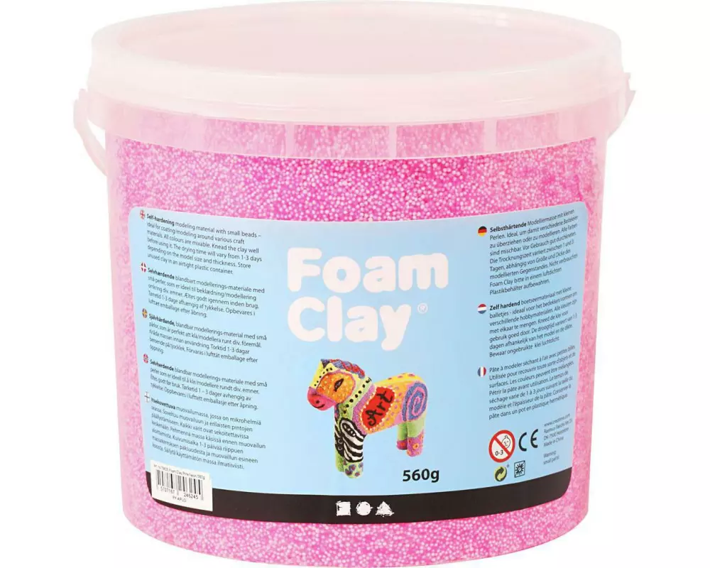Creativ Company Modelliermasse Foam Clay Neonpink 560 g