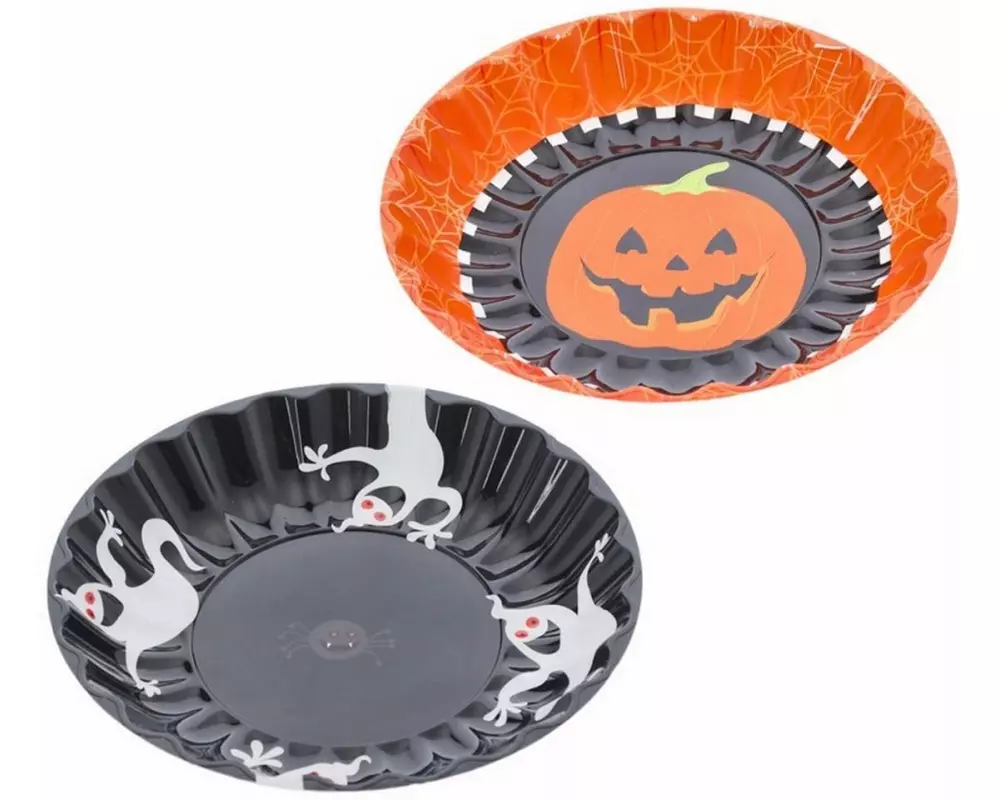 Dameco Einweggeschirr Schalen Kürbis und Geist 2er Set, assortiert