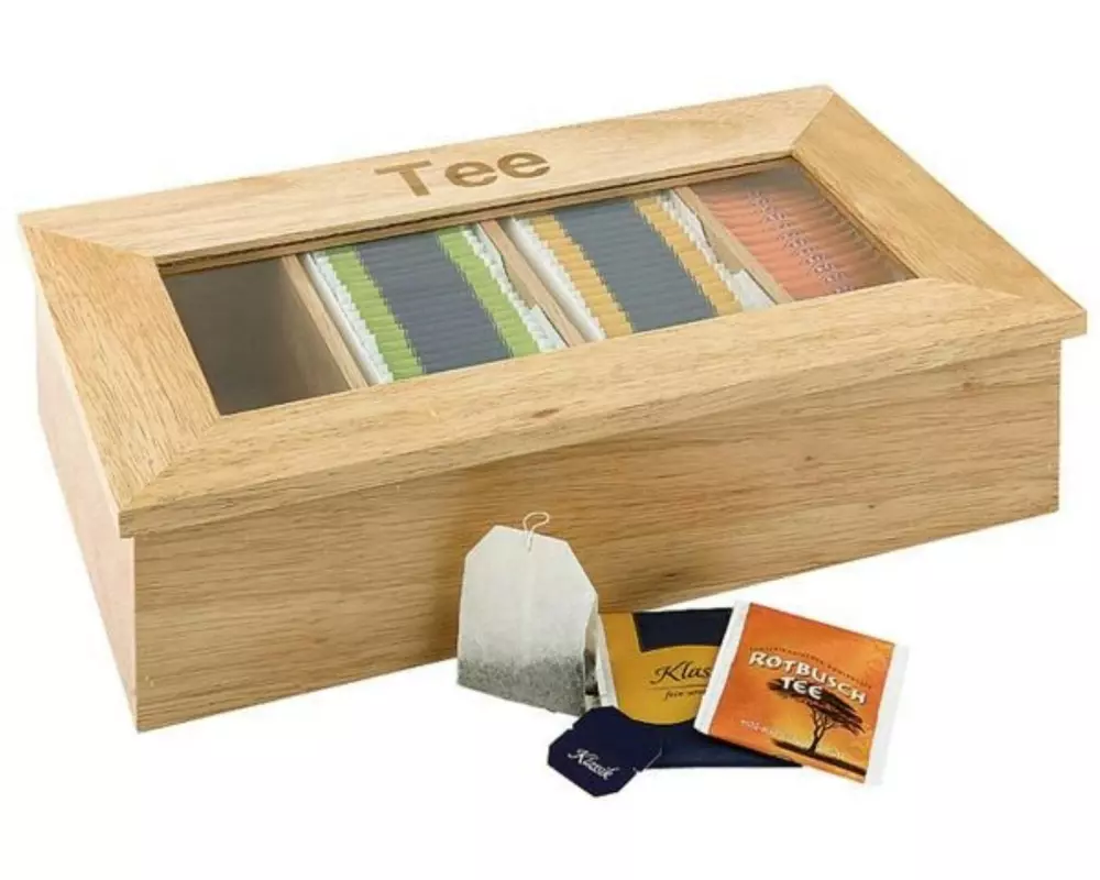 APS Teebox mit 4 Kammern Nature