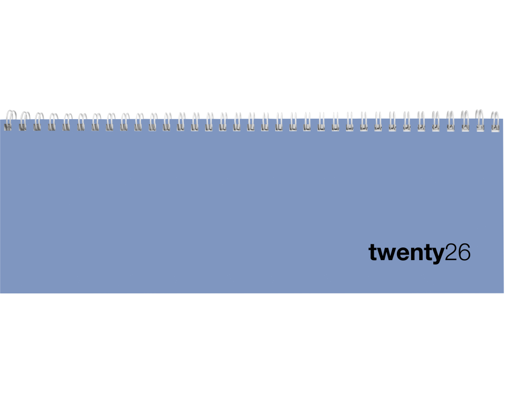 BIELLA Pultkalender Colorful 2026 888377050026U 1W/2S blau ML 29.7x10.5cm