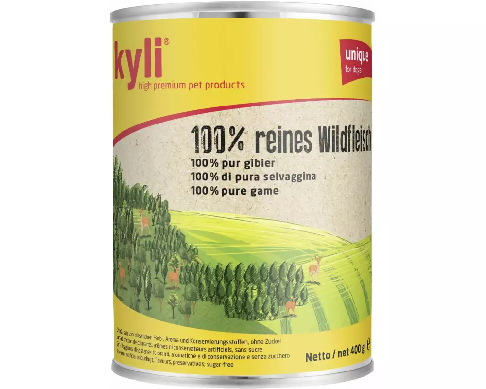 kyli Nassfutter 100% Wildfleisch, 6 x 800 g