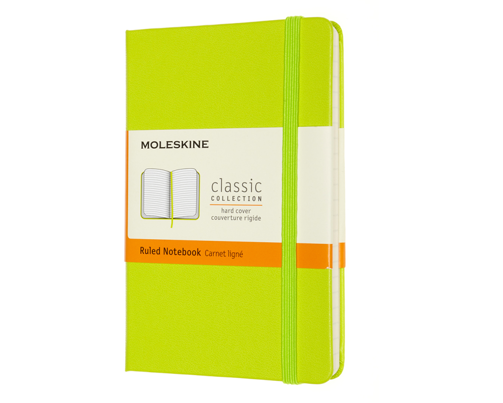 MOLESKINE Notizbuch HC Pocket/A6 850857 liniert,limetten grün,192 S.