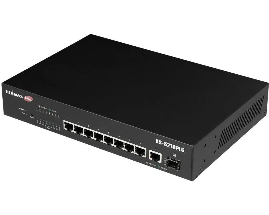 Edimax Pro PoE+ Switch GS-5210PLG 10 Port