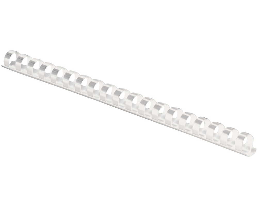 FELLOWES Plastikbinderücken 8mm A4 5345406 weiss, rund 100 Stück