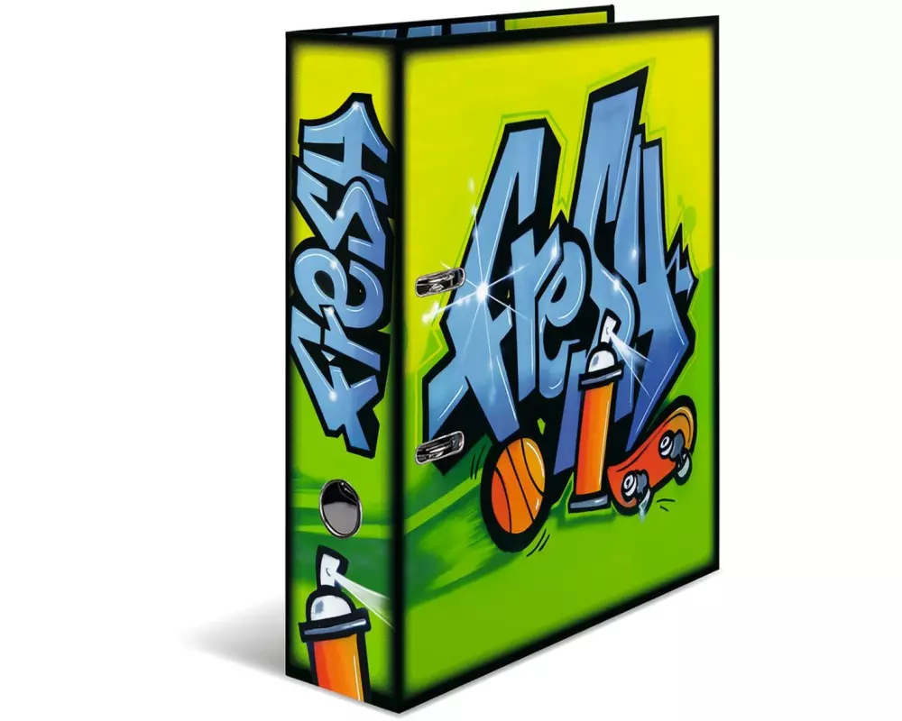 HERMA Ordner Graffiti Fresh A4 7 cm, Hellgrün