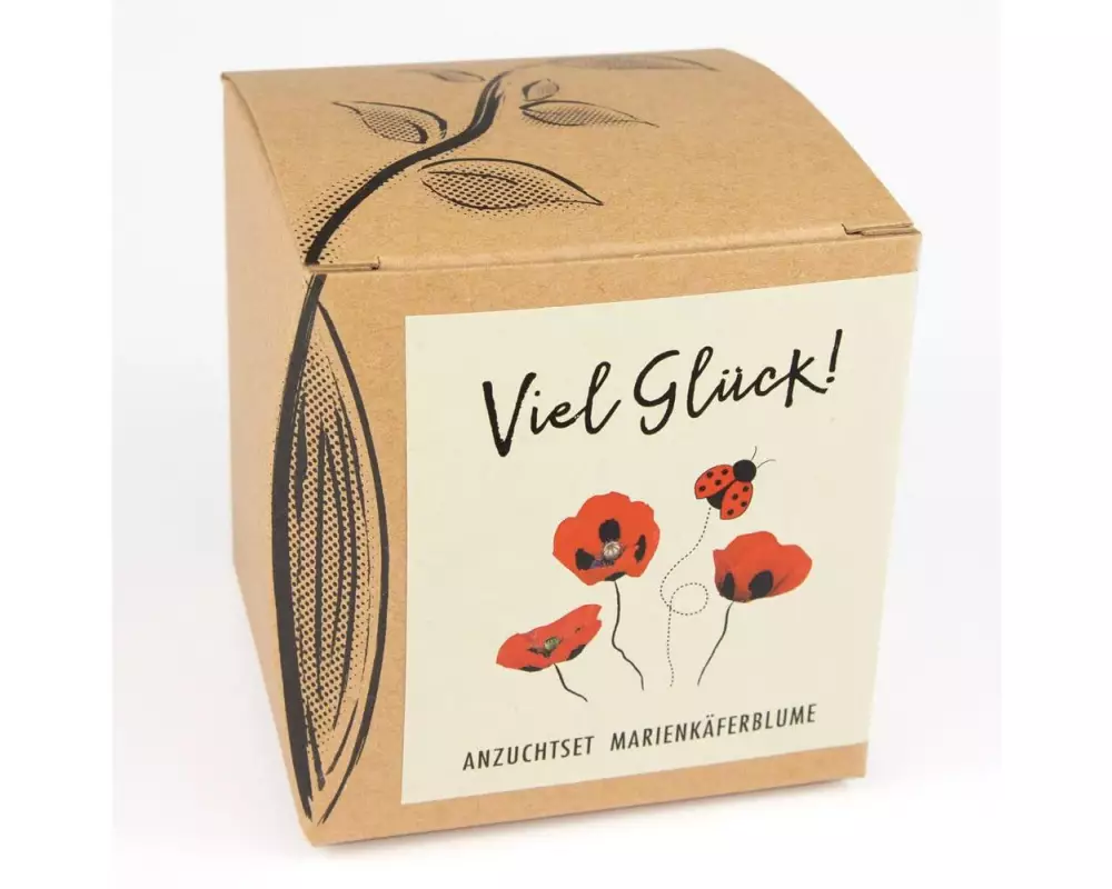 Naturkraftwerk Anzuchtset Viel Glück mit Marienkäfer-Mohnblume