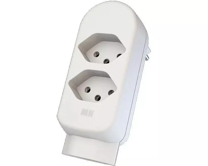 Max Hauri Mehrfachstecker maxADAPT 2 + 1 x T13, Weiss