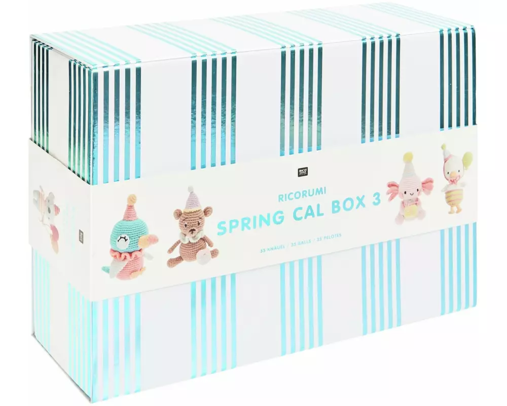 Rico Design Wolle Ricorumi Spring CAL Kit III – Birthday Party 36-teilig