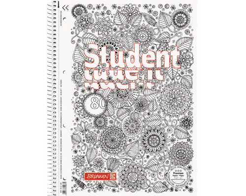 BRUNNEN Collegeblock A4 1067428 kariert, 90g, ZENart 80 Blatt