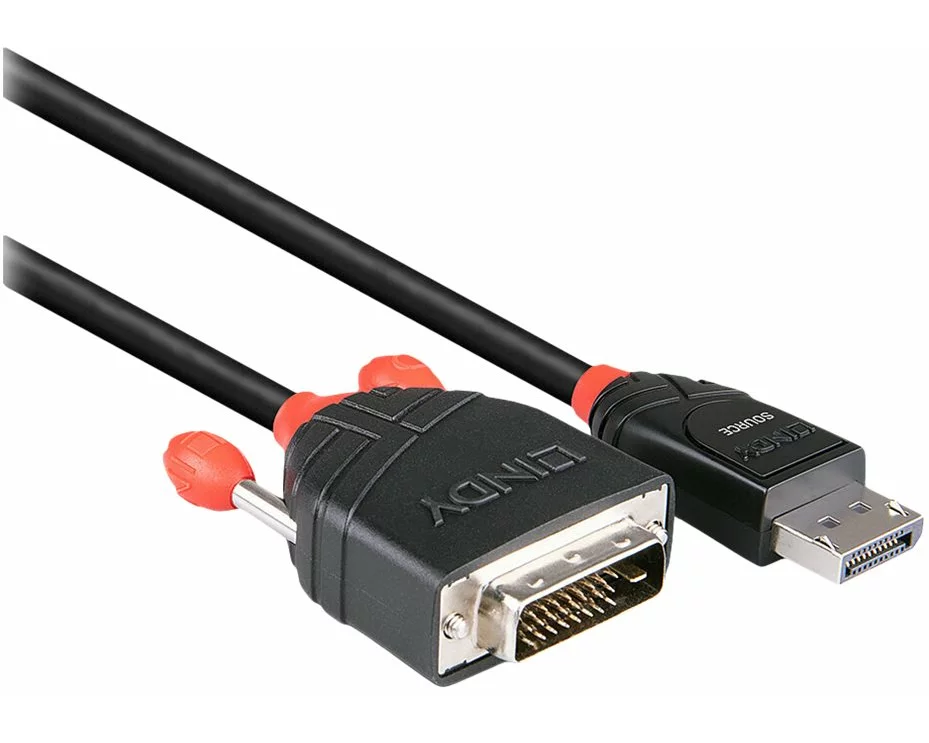 LINDY Video Cable, DP 1.1, DP-DVI M-M, 2m, black