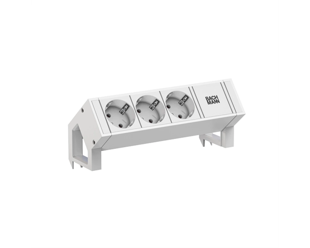 BACHMANN DESK2 white 3xCEE7/3 0,2m GST18 RAL9010