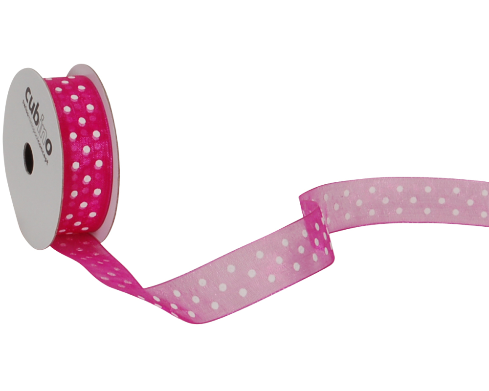 SPYK Band Cubino Dots 1748.1564 15mmx4m pink-weiss