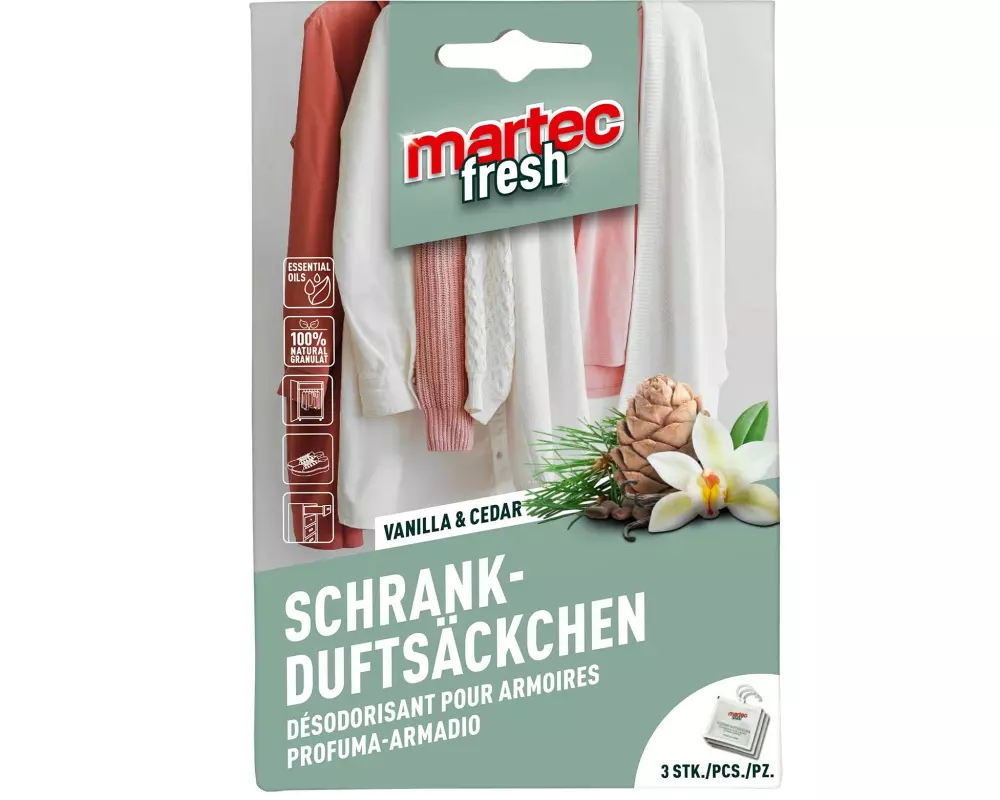 Martec Schrank-Duftkissen Vanille & Zeder 3 Stück