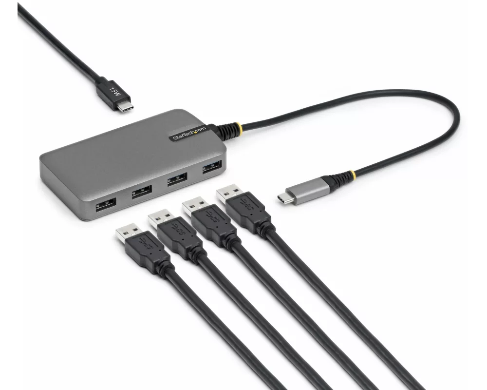 StarTech.com 5G4AC-USB-C-HUB Schnittstellenhub USB 3.2 Gen 1 (3.1 Gen 1) Type-C 5000 Mbit/s Grau