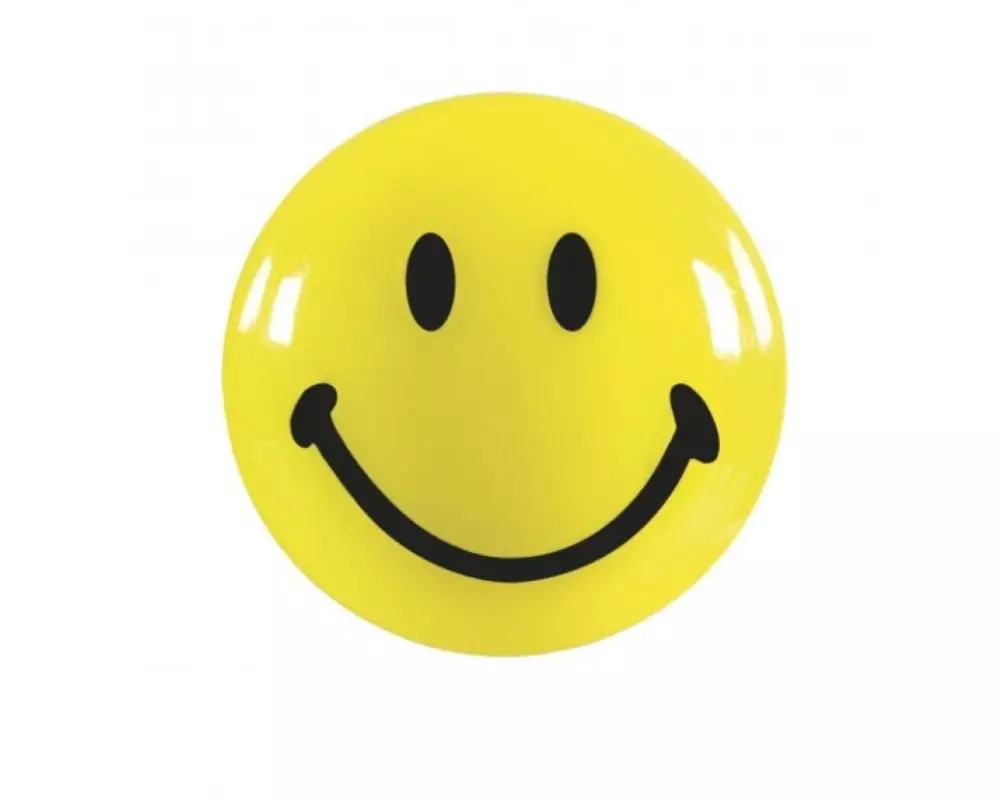 Magnetoplan Haftmagnet Smiley Ø 4 cm Gelb, 4 Stück