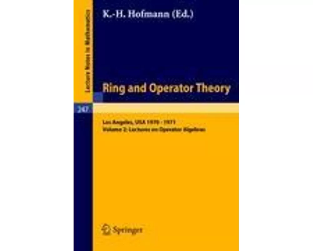Tulane University Ring and Operator Theory Year, 1970-1971
