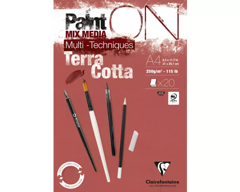 Clairefontaine PaintON Block Terracotta 21 x 29.7 cm