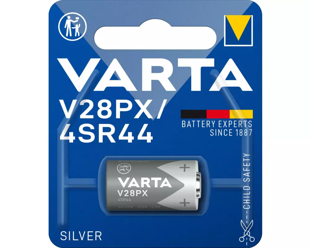 Varta Knopfzelle V28PX / 4SR44 , 1 Stück